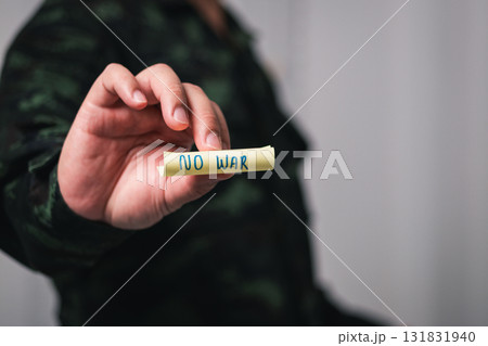 No war protest urban setting social movement peaceful environment close-up activism 131831940