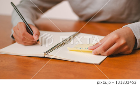 Creative writing session handwriting notes a cozy workspace personal development intimate perspective 131832452