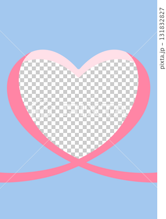 心形絲帶裝飾框,縱向 心形絲帶裝飾框,縱向 131832827