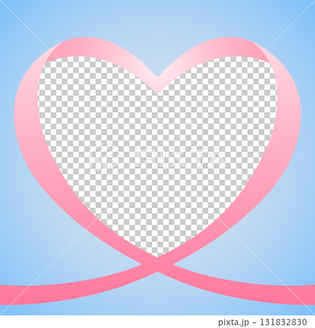 心形絲帶裝飾框 131832830