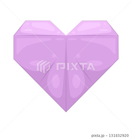 Illustration of Origami heart Illustration of Origami heart 131832920