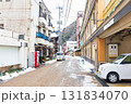 冬化粧した湯原温泉街 131834070