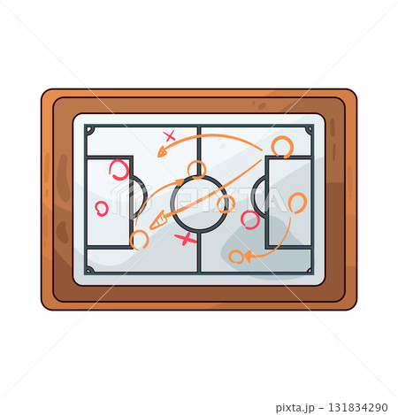 illustration of Soccer Strategy Board illustration of Soccer Strategy Board 131834290