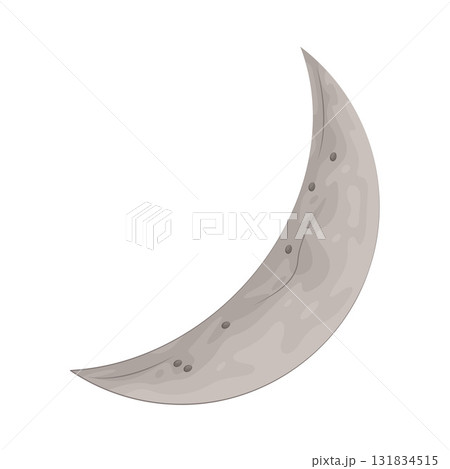 Illustration of crescent moon Illustration of crescent moon 131834515