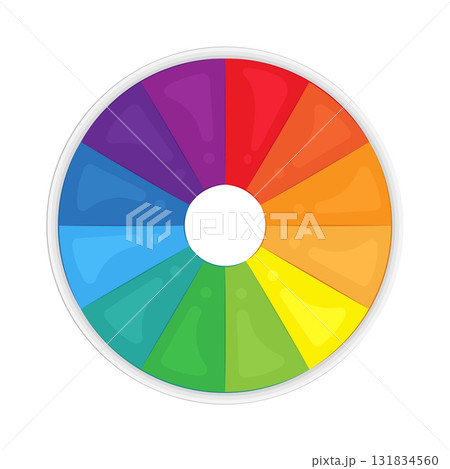 Illustration of color wheel  131834560
