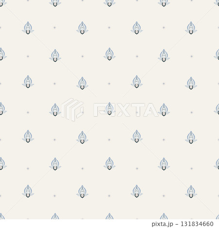 Cream Background Minimal Paisley Motifs 131834660