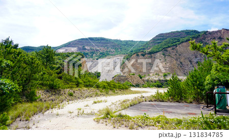 小豆島の歴史的な採石場 131834785
