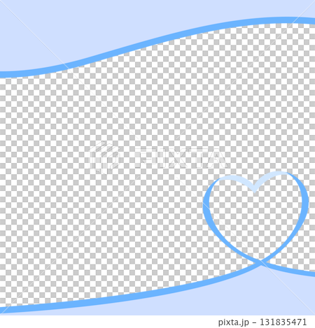 Heart-shaped ribbon decorative frame, square size 131835471