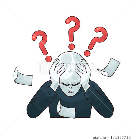 illustration of depression 131835719