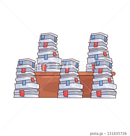 illustration of overwork 131835726