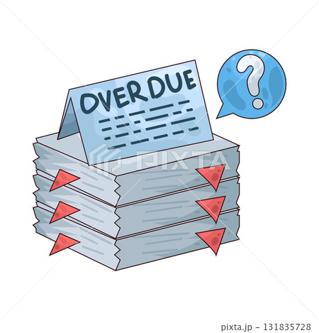 illustration of Overdue payment illustration of Overdue payment 131835728