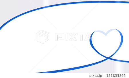 ハート型のリボンのデコレーションフレーム ハート型のリボンのデコレーションフレーム 131835863