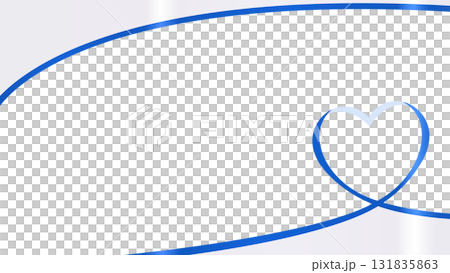 ハート型のリボンのデコレーションフレーム ハート型のリボンのデコレーションフレーム 131835863