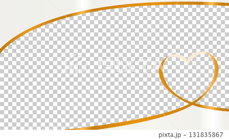 Heart-shaped ribbon decoration frame 131835867