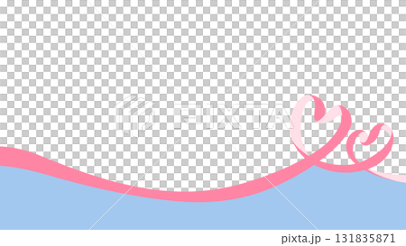 Heart-shaped ribbon decoration frame Heart-shaped ribbon decoration frame 131835871
