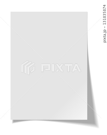 A4 paper with shadow on white background. A4 paper with shadow on white background. 131835874