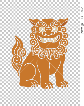 シンプルなシーサーのイラスト 131836235