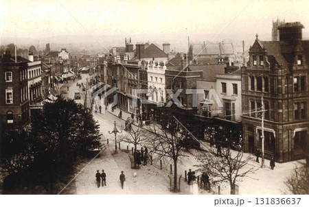 古写真　1923年　英国　トーントンのノースストリート 131836637