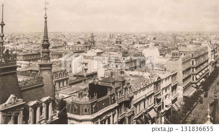 古写真 1913年 アルゼンチン ブエノスアイレスの中心街のパノラマ 古写真 1913年 アルゼンチン ブエノスアイレスの中心街のパノラマ 131836655