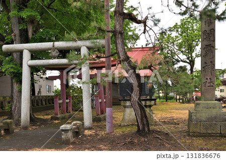 青森県北津軽郡鶴田町　鳥居の鬼コ　闇龗神社 131836676