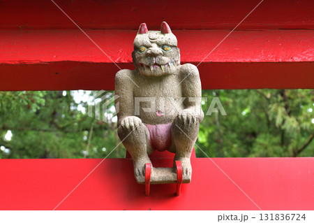 青森県北津軽郡板柳町 鳥居の鬼コ 稲荷神社 青森県北津軽郡板柳町 鳥居の鬼コ 稲荷神社 131836724
