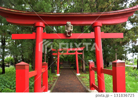 青森県北津軽郡板柳町 鳥居の鬼コ 稲荷神社 青森県北津軽郡板柳町 鳥居の鬼コ 稲荷神社 131836725