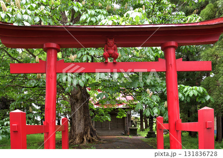 青森県北津軽郡板柳町 鳥居の鬼コ 八坂神社 青森県北津軽郡板柳町 鳥居の鬼コ 八坂神社 131836728