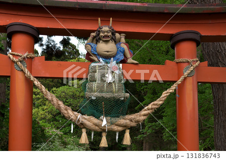 青森県五所川原市　鳥居の鬼コ　立野神社　 131836743