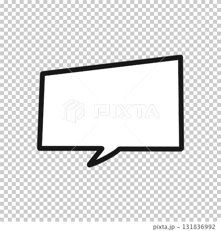 A simple speech bubble illustration designed with diagonal rectangles A simple speech bubble illustration designed with diagonal rectangles 131836992