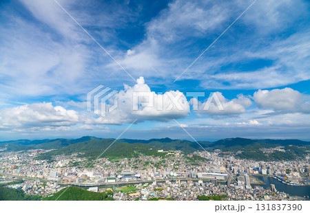 長崎全景・稲佐山展望台から望む都市風景 長崎全景・稲佐山展望台から望む都市風景 131837390