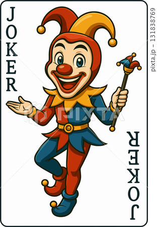 ピエロが描かれたジョーカーのイラスト 131838769
