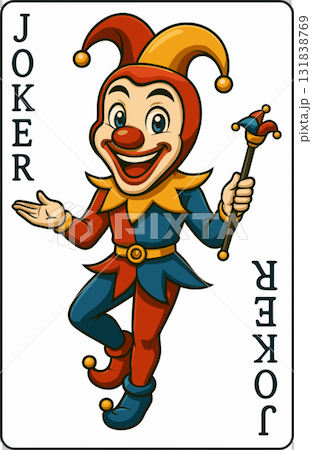 ピエロが描かれたジョーカーのイラスト 131838769
