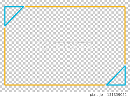 用淺藍色和橙色線條製作的幾何框架、卡片和訊息 用淺藍色和橙色線條製作的幾何框架、卡片和訊息 131839022
