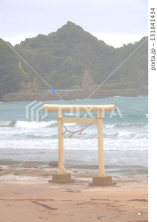 鵜原海岸の白い鳥居（千葉県勝浦市） 131841434