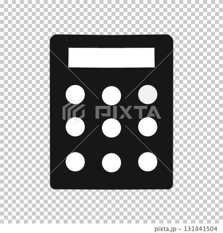 用於計算和會計工作的簡單計算器象形圖圖標 用於計算和會計工作的簡單計算器象形圖圖標 131841504
