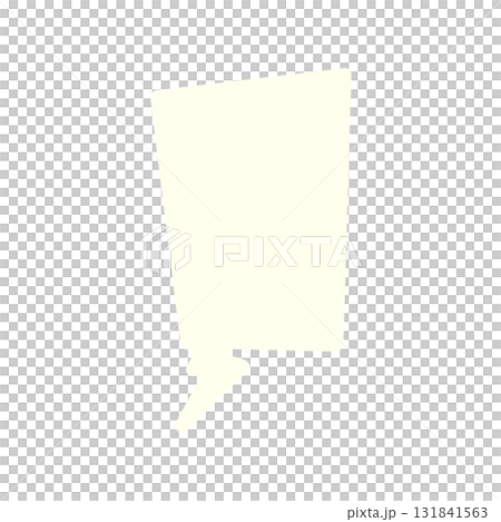 稲妻（イナズマ）のしっぽが付いた傾きのある淡いイエローフキダシ 131841563