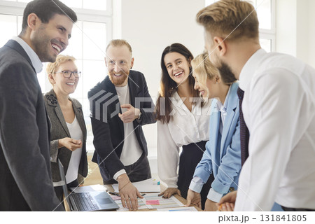 Business people discussing job projects in office making great decisions with brainstorming Business people discussing job projects in office making great decisions with brainstorming 131841805