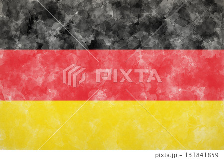 Patriotic digital illustration. Watercolor flag of Germany. German design. Patriotic digital illustration. Watercolor flag of Germany. German design. 131841859