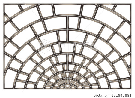 写真やイラストを合成できるレトロな重厚なリベット打ち鋼鉄製のアーチ窓フレーム切抜きレイヤー素材 写真やイラストを合成できるレトロな重厚なリベット打ち鋼鉄製のアーチ窓フレーム切抜きレイヤー素材 131841881