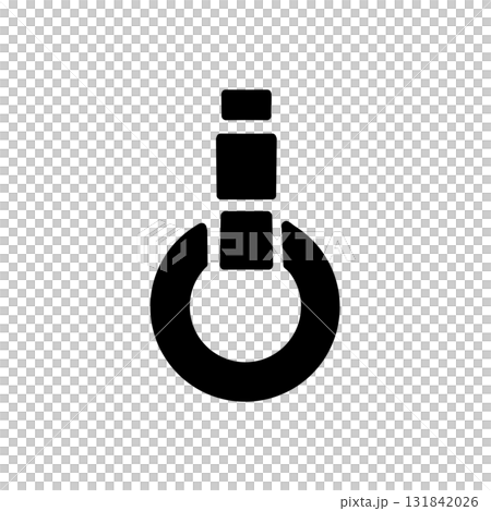 代表火車和公共汽車帶的單色象形圖圖標 131842026