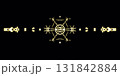 Gold Ink Line – 高級感のある雪の結晶ライン素材① 131842884