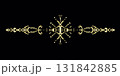 Gold Ink Line – 高級感のある雪の結晶ライン素材⑤ 131842885