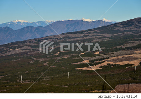 愛鷹山塊の越前岳より 真冬の南アルプスを望む 塩見岳、黒河内岳、農鳥岳、間ノ岳、北岳、手前が天子山地 愛鷹山塊の越前岳より 真冬の南アルプスを望む 塩見岳、黒河内岳、農鳥岳、間ノ岳、北岳、手前が天子山地 131843114