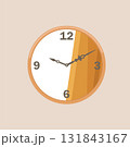 wooden wall clock vector illustration element design template 131843167