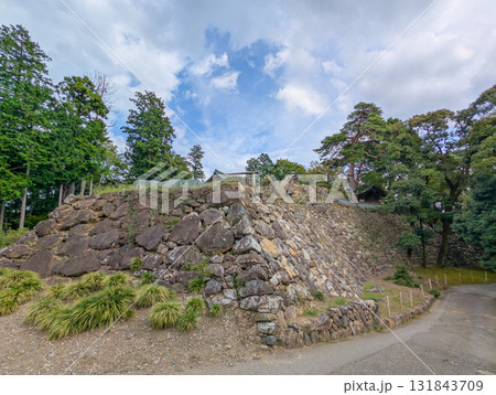 栃木県佐野市富士町の唐沢山城　本丸跡の高石垣 131843709