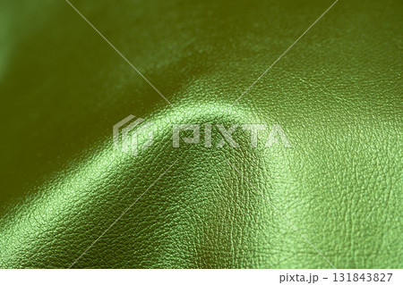 グリーンメタリックな皮革素材のイメージ 131843827