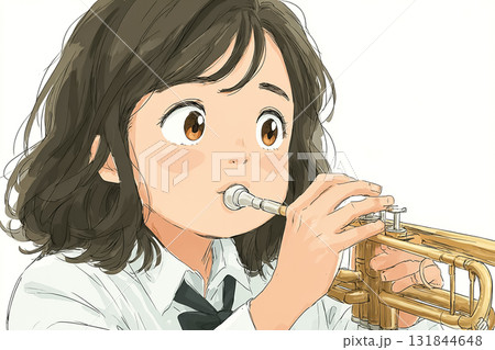 美優シリーズ：美優 高校生 吹奏楽部 合奏中 真剣な表情 131844648