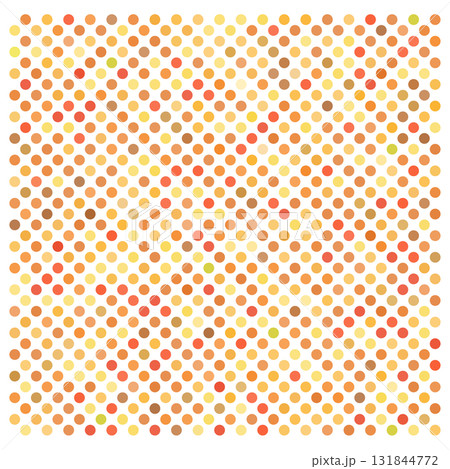 小さなドットをランダムに配色した秋イメージの背景素材 小さなドットをランダムに配色した秋イメージの背景素材 131844772