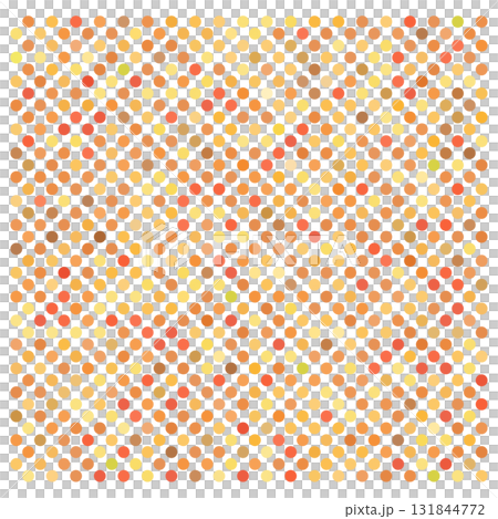 小さなドットをランダムに配色した秋イメージの背景素材 小さなドットをランダムに配色した秋イメージの背景素材 131844772