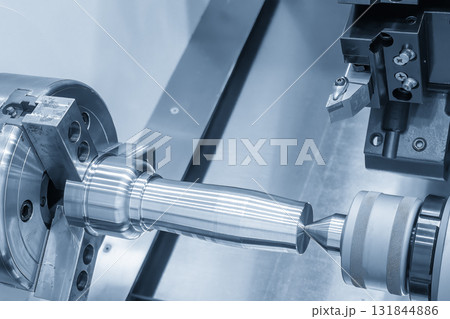 The surface finishing process by turning machine. The surface finishing process by turning machine. 131844886